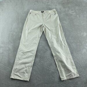 Polo Jeans Co. Ralph Lauren Beige Straight-Leg Cotton Pants Womens Size 14 3573